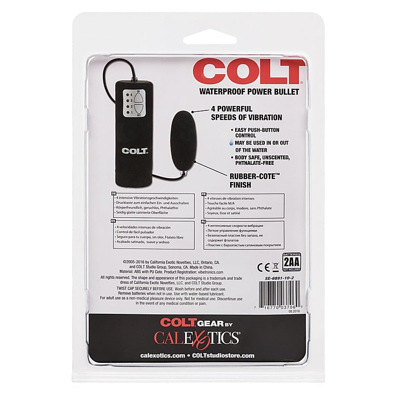Colt Waterproof Remote Control Power Bullet - Remote Control Vibrators