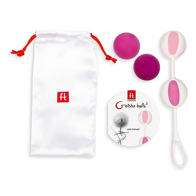 Geisha Balls 2 Pink Kegel Exerciser by Gvibe - Personal Massagers