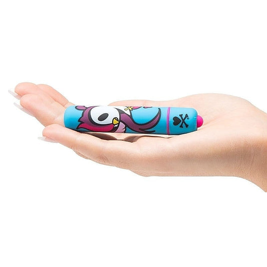 tokidoki Single Speed Mini Bullet Vibrator Blue Skull Bird - Personal Massagers