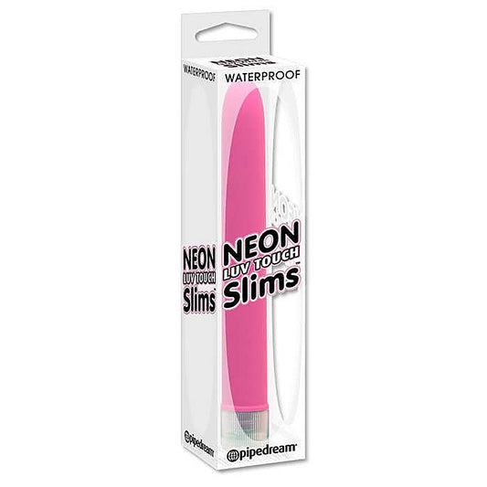 Pipedream Neon Luv Touch Slims Bullet Vibrator Pink - Waterproof Vibrators