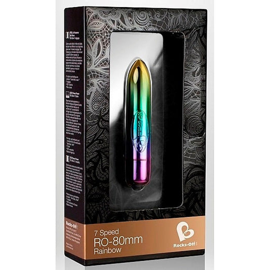 Rocks Off 7 Speed 80mm Rainbow - Bullet Vibrators
