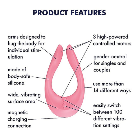Endless Joy 100 Functions Adult Multi Vibrator by Satisfyer - Realistic Dildos