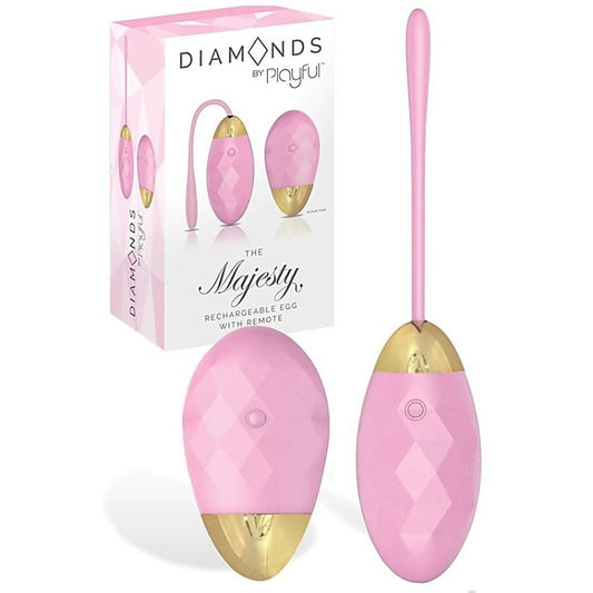 Diamonds by Playful The Majesty Rechargeable Egg with Remote - Remote Control Vibrators