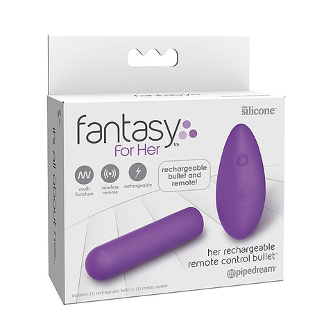 Fantasy for Her Rechargeable Remote Control Bullet Vibe - Bullet Vibrators