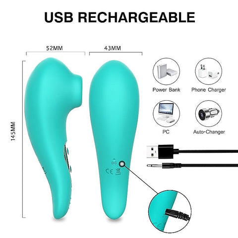Premium Joyce Clitoral Stimulator Teal by Winyi - Clit Ticklers and Pulsators