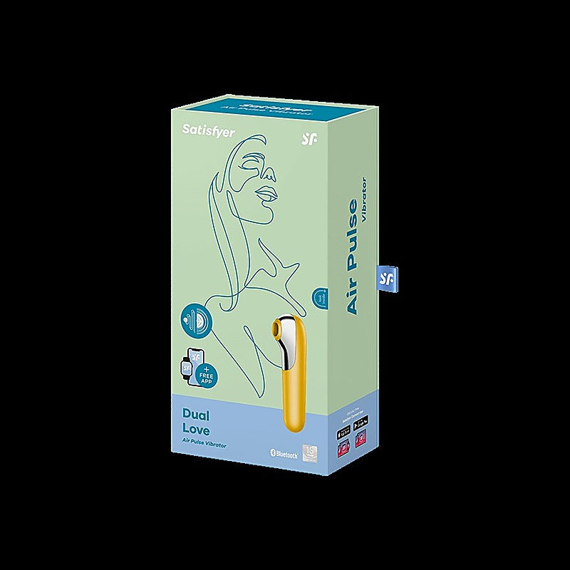 Dual Love Air Pulse Multi Functions Clitoral Massager - Clit Ticklers and Pulsators