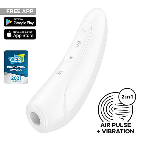Curvy 1+ App Controlled Air Pulse Vibrating Clitoral - Clit Ticklers and Pulsators