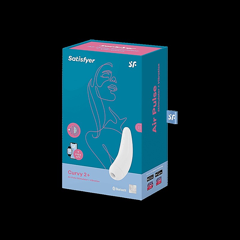 Curvy 2+ Mobile App Connected Clitoral Massager by Satisfyer - Clit Ticklers and Pulsators