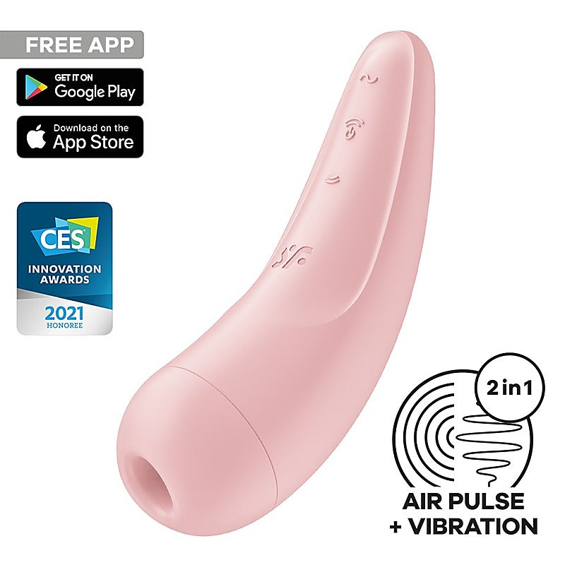 Curvy 2+ Mobile App Connected Clitoral Massager by Satisfyer - Clit Ticklers and Pulsators