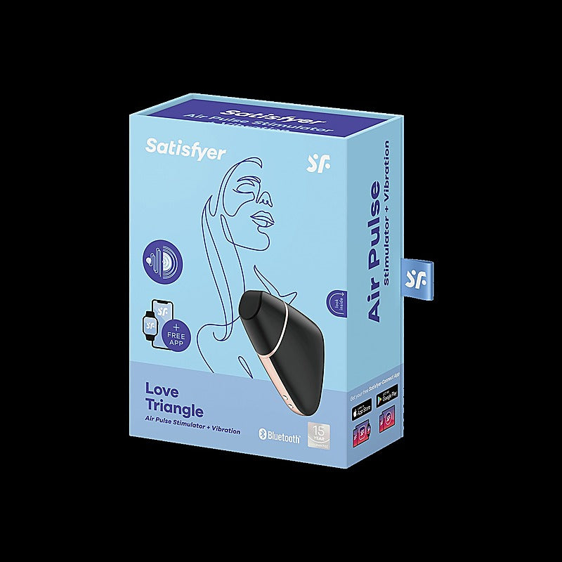Love Triangle App Controlled Air Pulse Clitoral Massager - Remote Control Vibrators