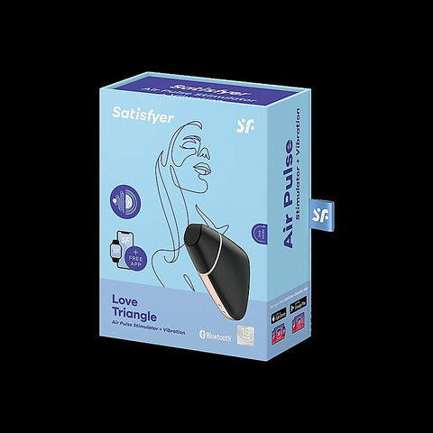 Love Triangle App Controlled Air Pulse Clitoral Massager - Remote Control Vibrators