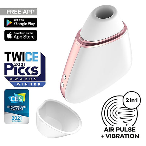 Love Triangle App Controlled Air Pulse Clitoral Massager - Remote Control Vibrators