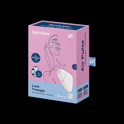 Love Triangle App Controlled Air Pulse Clitoral Massager - Remote Control Vibrators
