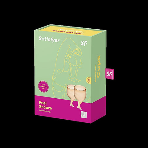 Satisfyer Feel Secure Medical Grade Silicone Menstrual Cups - Condoms
