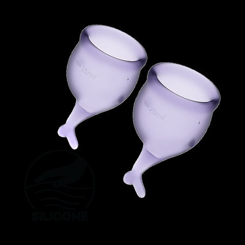 Satisfyer Feel Secure Medical Grade Silicone Menstrual Cups - Condoms