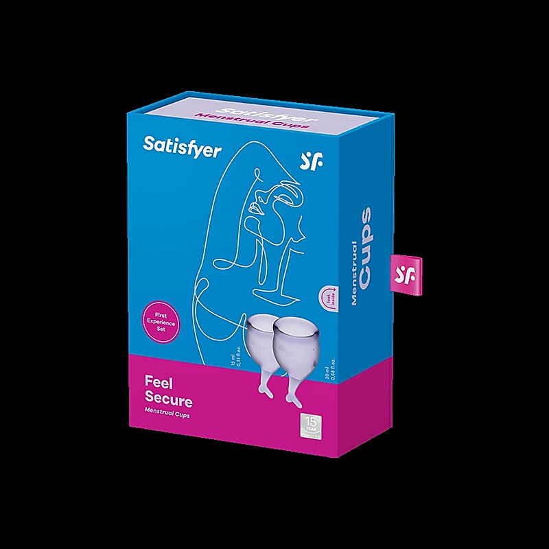 Satisfyer Feel Secure Medical Grade Silicone Menstrual Cups - Condoms