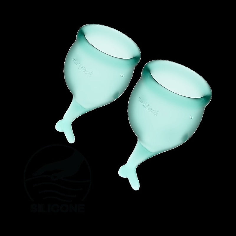 Satisfyer Feel Secure Medical Grade Silicone Menstrual Cups - Condoms