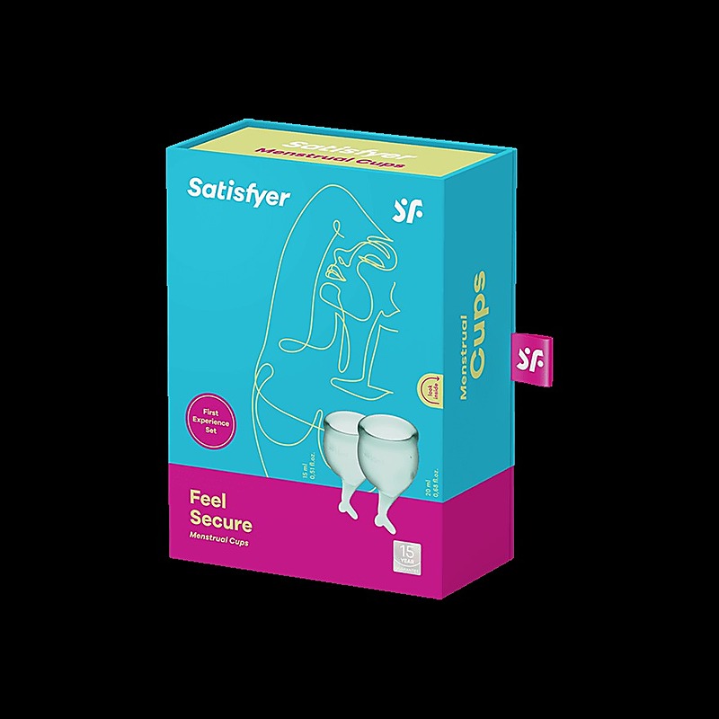 Satisfyer Feel Secure Medical Grade Silicone Menstrual Cups - Condoms