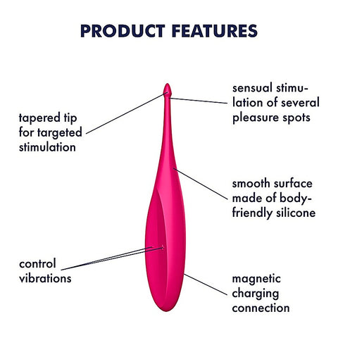 Twirling Fun 12 Functions Silicone Clitoral Vibrator - Glass Sex Toys
