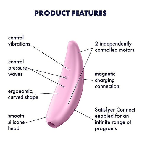 Professional Satisfyer Curvy 3+ by Satisfyer - Clit Ticklers and Pulsators