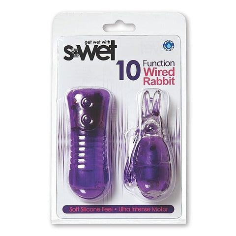 S-Wet Wired Rabbit Ear Massager by Nu Sensuelle - Clit Ticklers and Pulsators