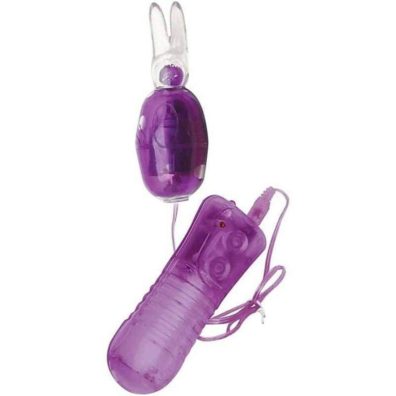 Lavender Bunny Bullet Vibrator - 10 Functions, Wiggling Ears - Bullet Vibrators