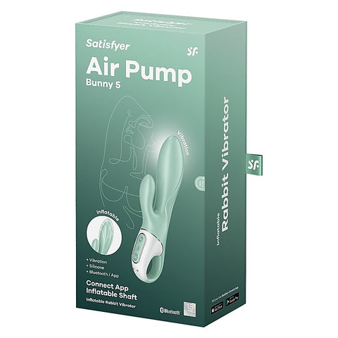 Air Pump Bunny 5 Inflatable Rabbit Vibrator by Satisfyer - Rabbit Vibrators