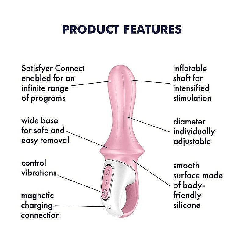 Satisfyer Air Pump Booty 5 App Controlled Silicone Anal Vibrator - Anal Vibrators