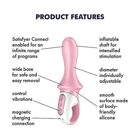 Satisfyer Air Pump Booty 5 App Controlled Silicone Anal Vibrator - Anal Vibrators