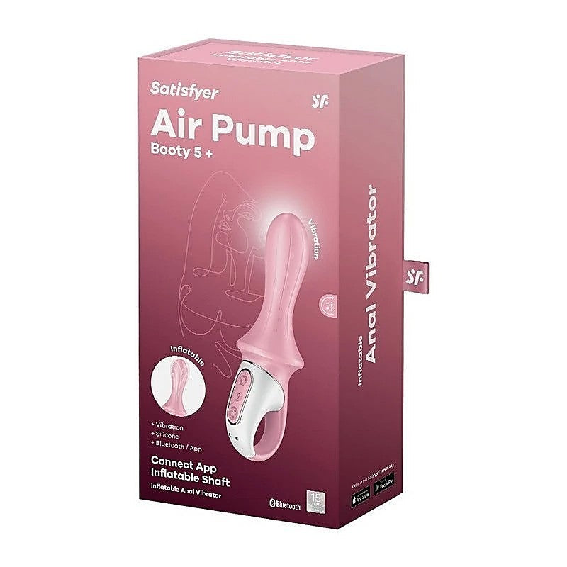 Satisfyer Air Pump Booty 5 App Controlled Silicone Anal Vibrator - Anal Vibrators