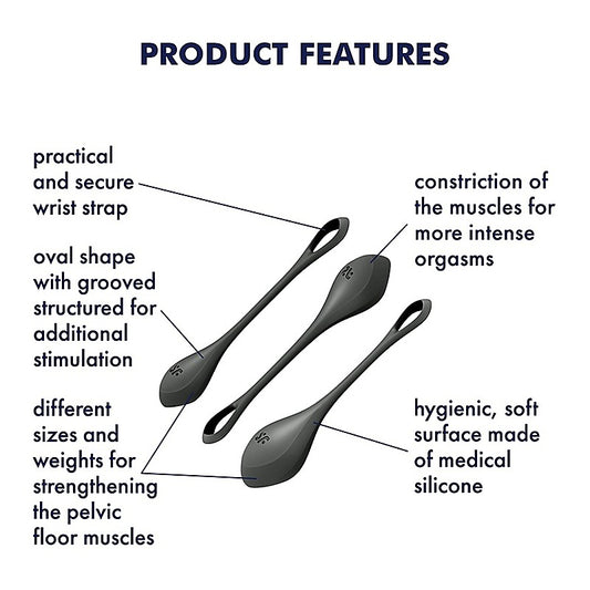 Satisfyer Yoni Power 2 Silicone Keger Exerciser Balls - Bullet Vibrators