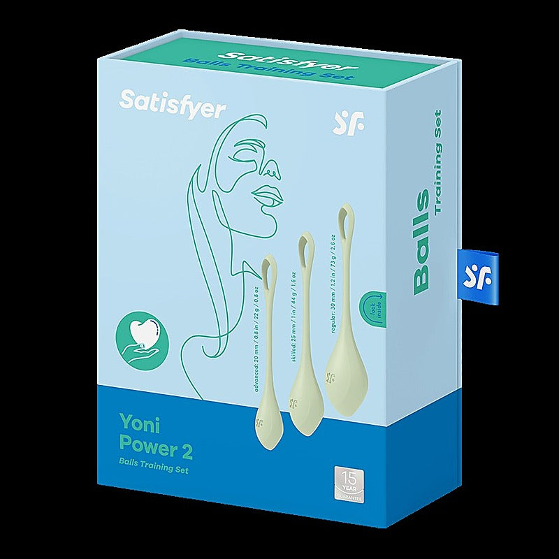 Yoni Power 2 Silicone Kegel Exerciser Balls by Satisfyer - Bullet Vibrators