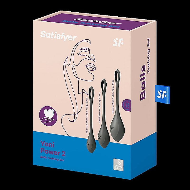 Yoni Power 2 Silicone Kegel Exerciser Balls by Satisfyer - Bullet Vibrators