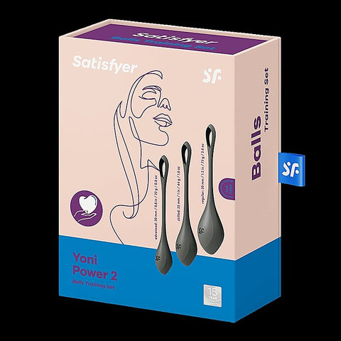 Yoni Power 2 Silicone Kegel Exerciser Balls by Satisfyer - Bullet Vibrators