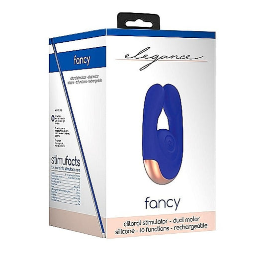 Elegance Dual Motor Clitoral Stimulator Fancy Blue - Personal Massagers