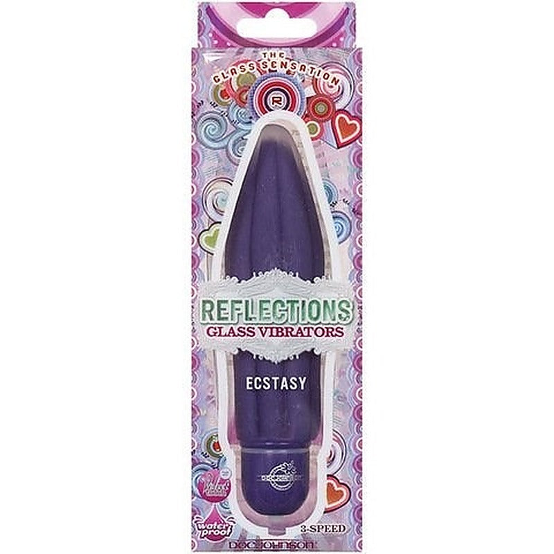 Reflections ECSTASY Adult Glass Vibrator by Doc Johnson - Glass Sex Toys