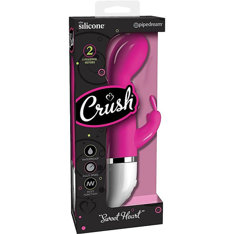 Pipedream Crush Sweet Heart Multi Functions Rabbit Vibrator - Rabbit Vibrators