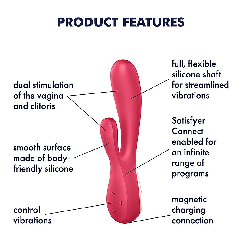 Mono Flex App Connected Multi Functions Rabbit Vibrator - Body Wands