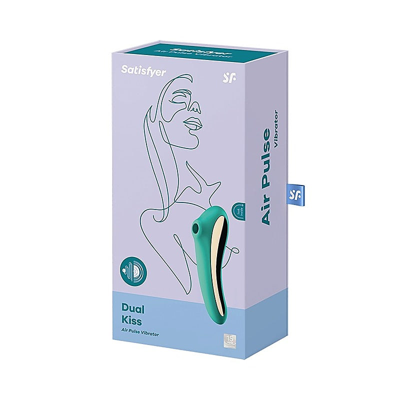 Dual Kiss Double Sided Air Pulse Clitoral Vibrator - Clit Ticklers and Pulsators