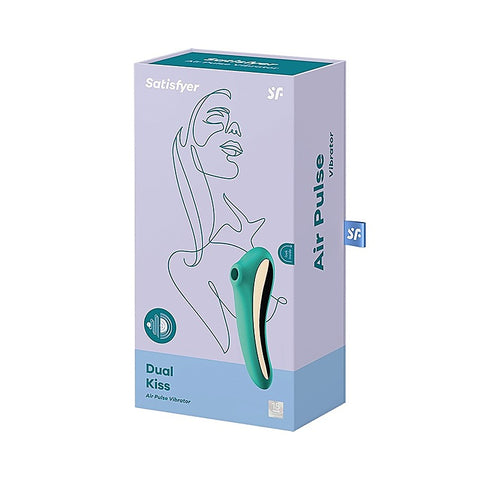 Dual Kiss Double Sided Air Pulse Clitoral Vibrator - Clit Ticklers and Pulsators