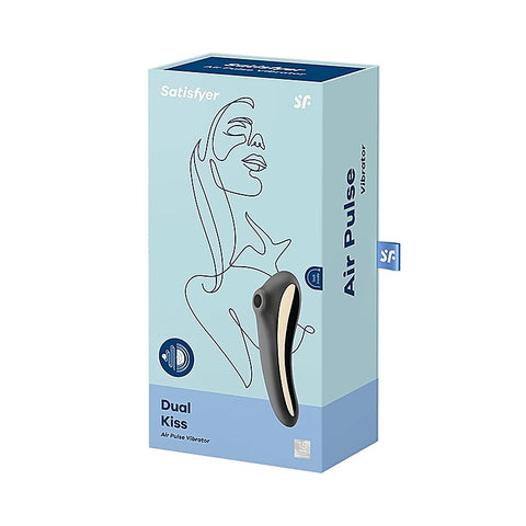 Dual Kiss Double Sided Air Pulse Clitoral Vibrator - Clit Ticklers and Pulsators