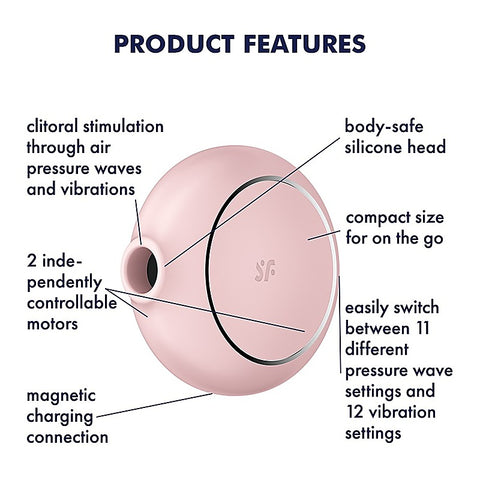 Pro To Go 3 Air Pulse Wave Clitoral Vibrator By Satisfyer - Clit Ticklers and Pulsators
