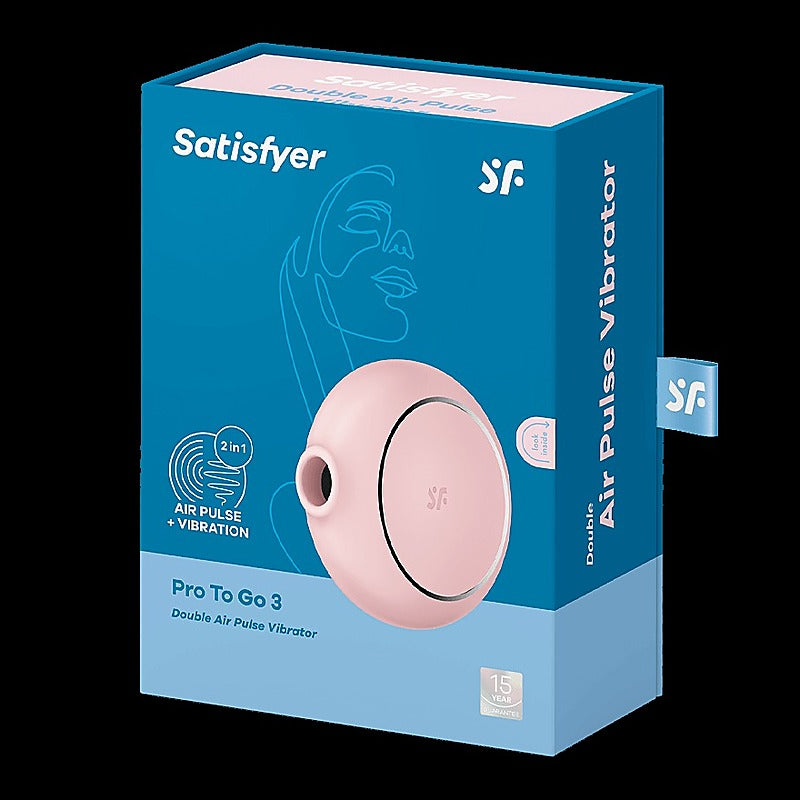 Pro To Go 3 Air Pulse Wave Clitoral Vibrator By Satisfyer - Clit Ticklers and Pulsators