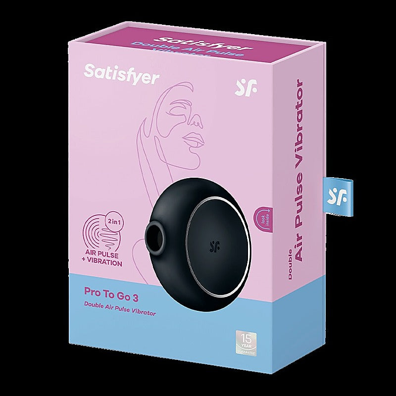 Pro To Go 3 Air Pulse Wave Clitoral Vibrator By Satisfyer - Clit Ticklers and Pulsators