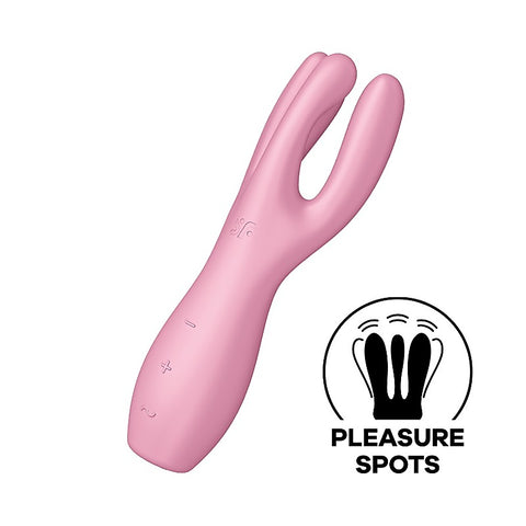 Satisfyer Threesome 3 Layon 3 Motors Clitoral Vibrator - Clit Ticklers and Pulsators