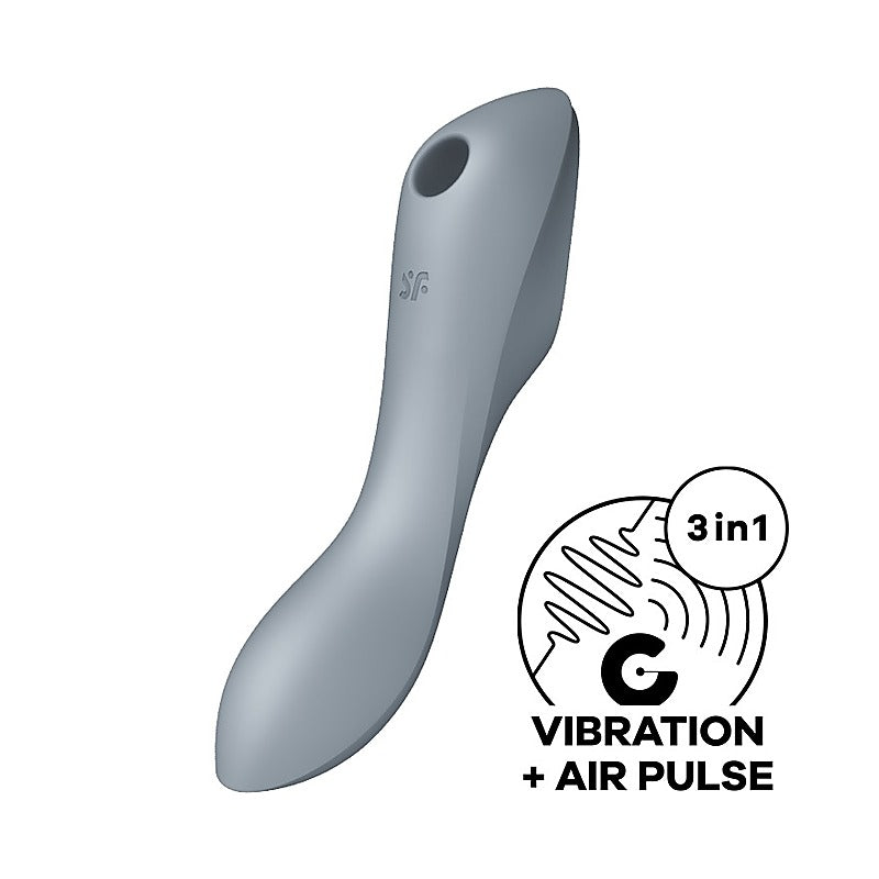 Curvy Trinity 3 Waterproof Silicone Clitoral Massager - G-Spot Vibrators