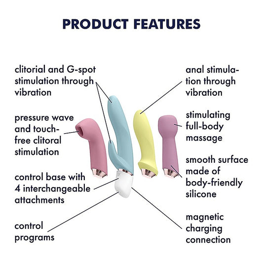 Marvelous Four Silicone Vibrator Set by Satisfyer - Rabbit Vibrators