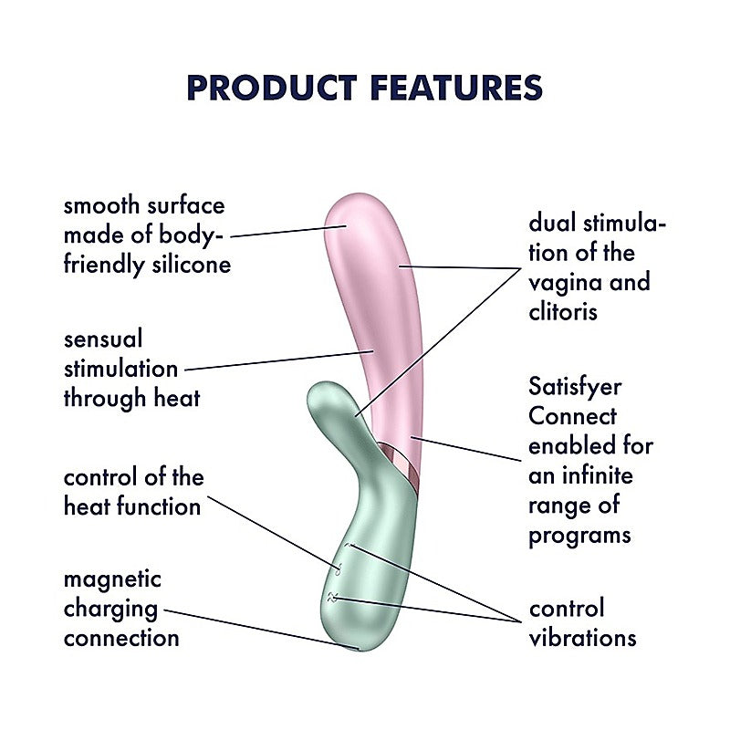 Hot Lover Rabbit Clitoral and G Spot Massager by Satisfyer - Finger and Tongue Vibrators