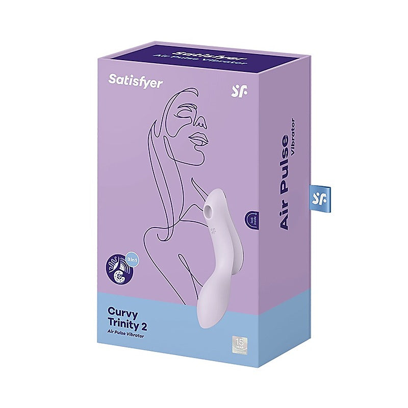 Curvy Trinity 2 Air Pulse Clitoral and G Spot Vibrator - Clit Ticklers and Pulsators
