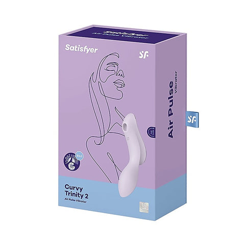 Curvy Trinity 2 Air Pulse Clitoral and G Spot Vibrator - Clit Ticklers and Pulsators
